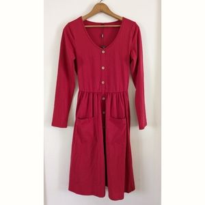 Ouges - Long Sleeve Midi Dress - Size S